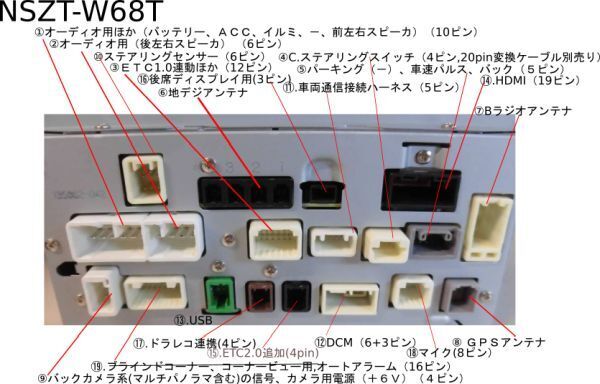 トヨタ純正ナビNSZT-W68Tの配線図について: okoyaの私的メモ